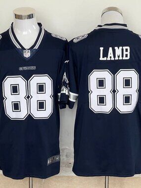 Classic Navy Football Jersey #88 - Silver Accents - Men's/Unisex